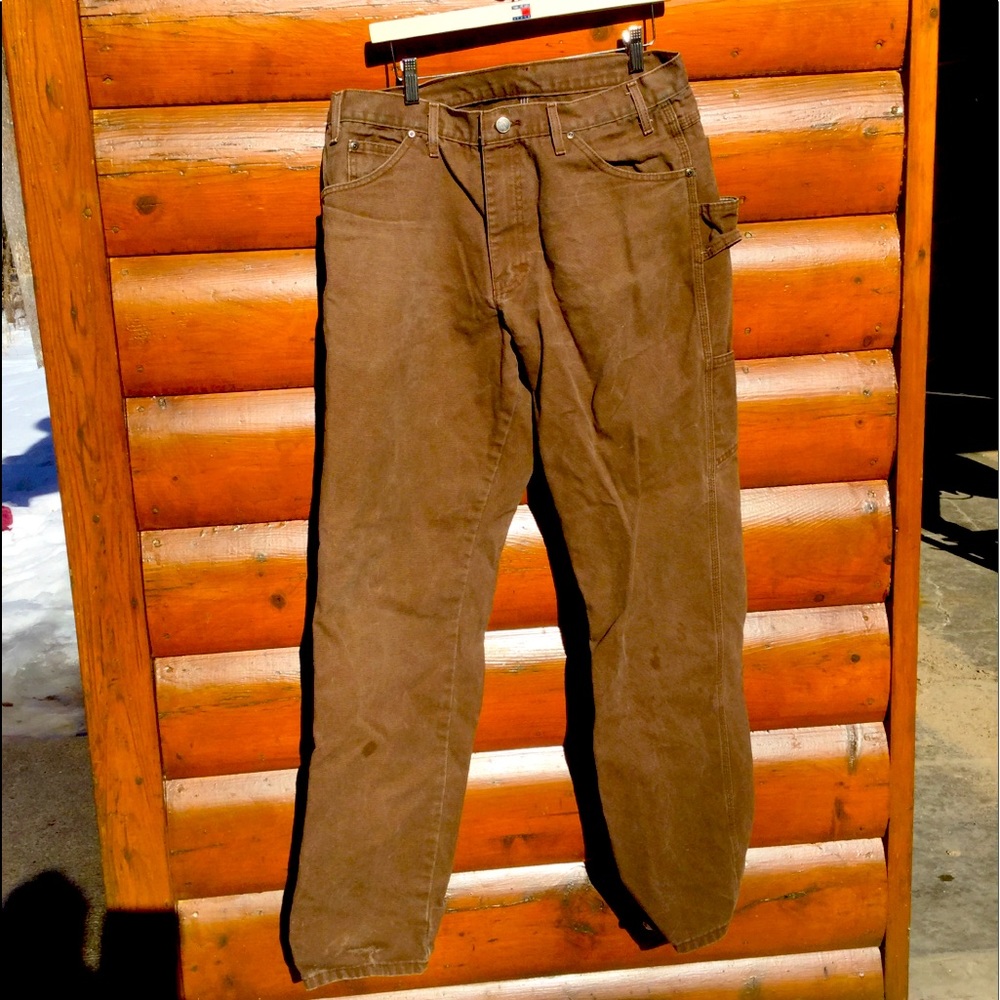 Dickies Carpenter  DARK CAMEL PANTS EUC  34